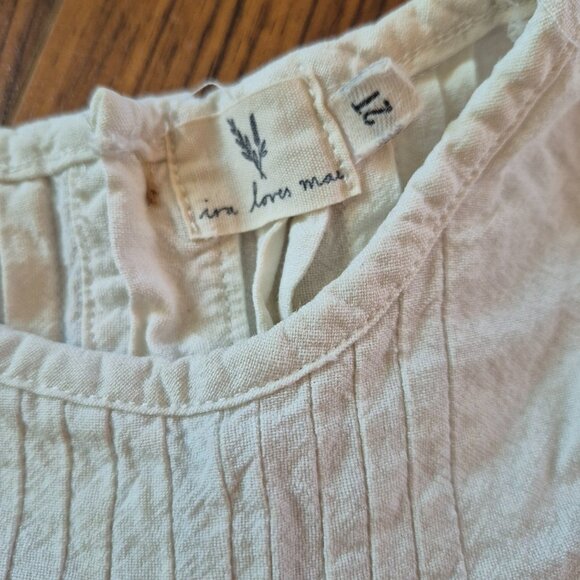 Little Girls Size 2T Ira Loves Mae Linen Smock Dress/Shirt - Picture 3 of 6